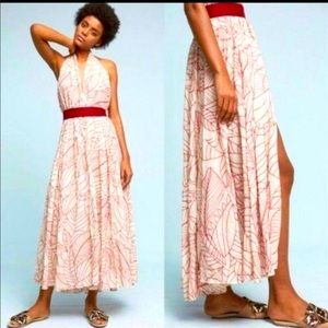 Anthropologie Lilka Samarkand Embroidered Wrap Maxi Dress Boho